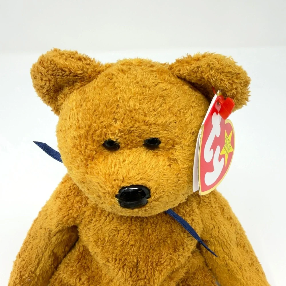 Ty Fuzz Bear Beanie Baby Plush Beanie Babies Tag Errors Brown Retired 1998‎